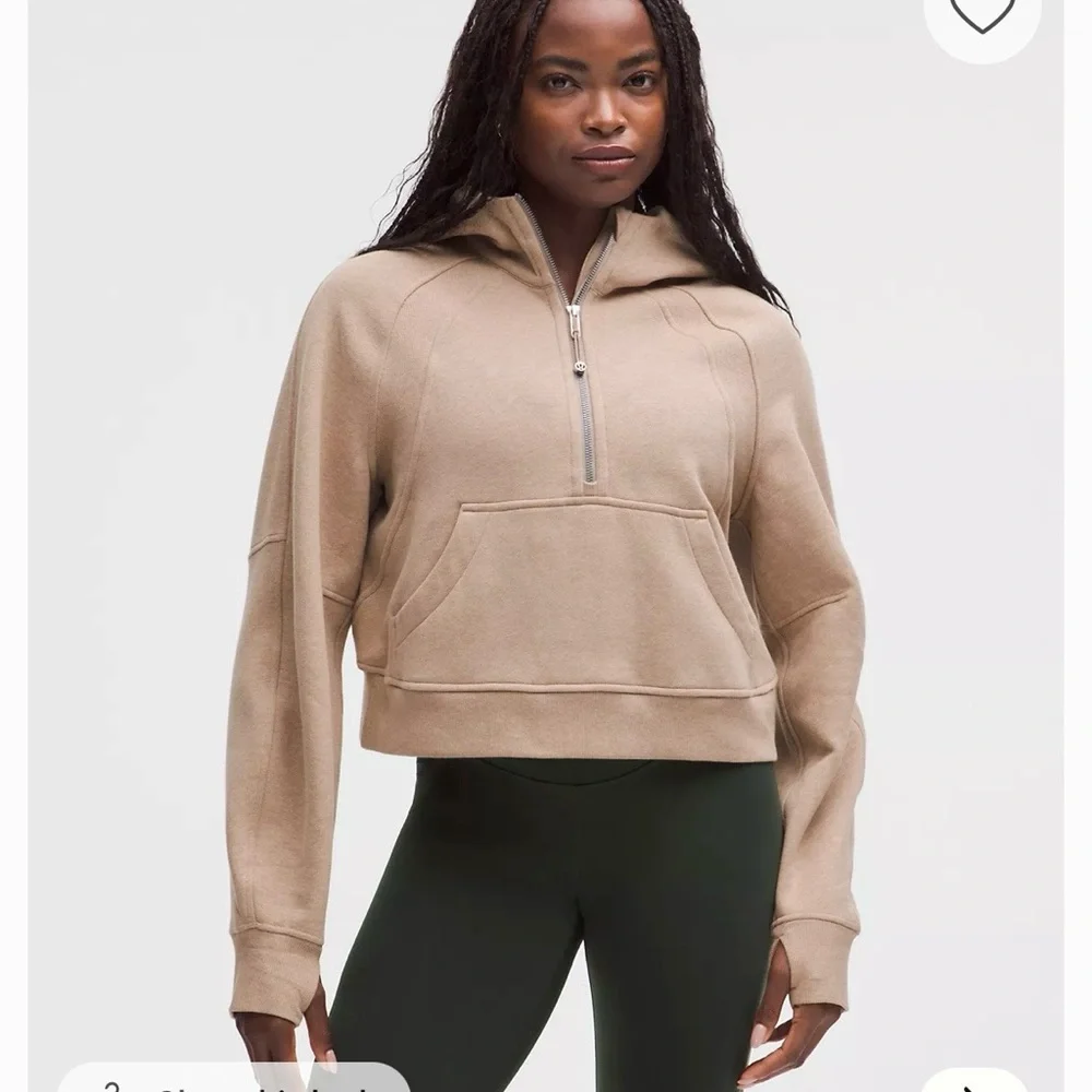 BABY PINK Lululemon Scuba Oversized Half Zip Hoodie - Picture 1 of 8